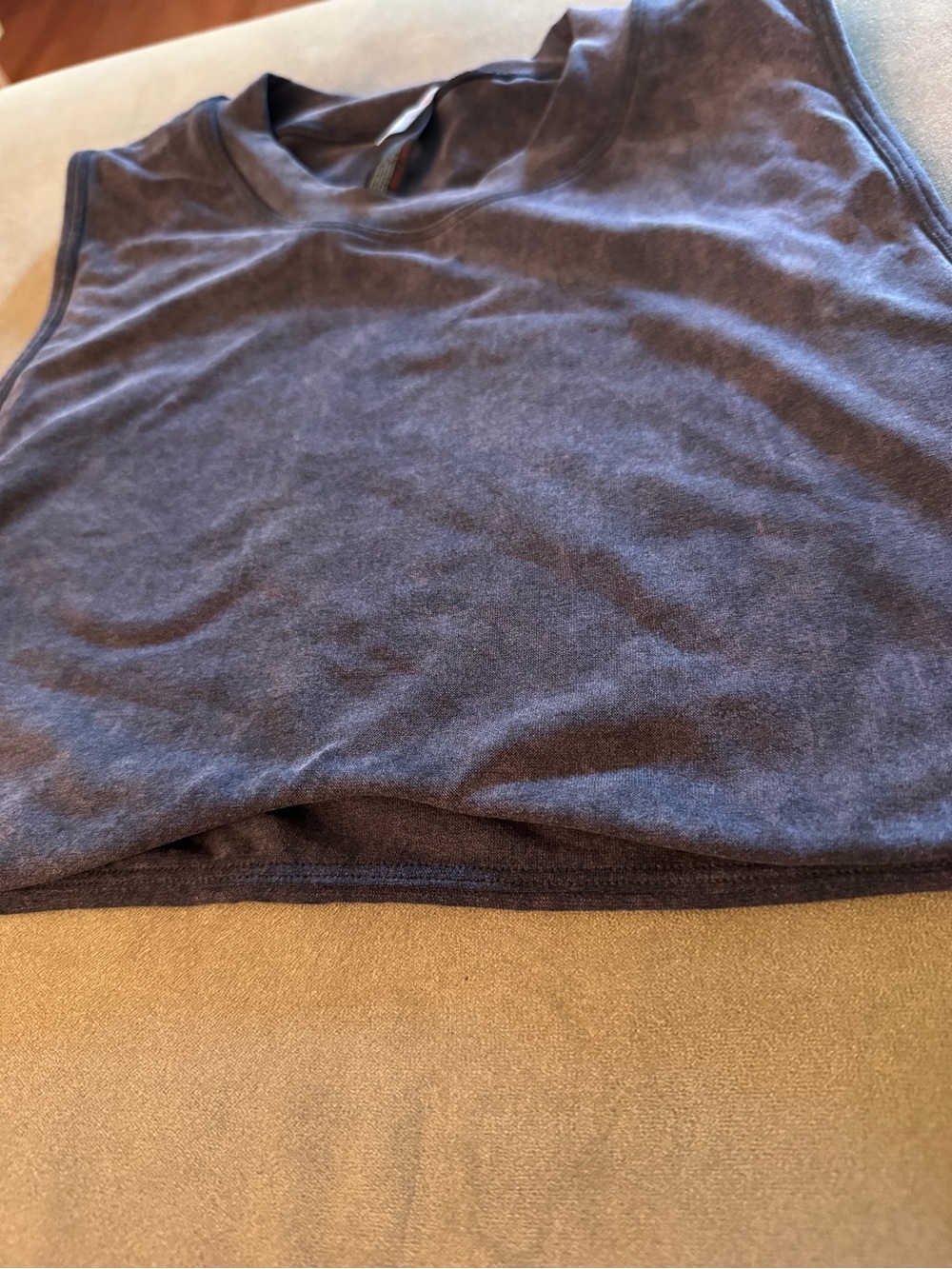 FP Movement Crop Muscle Tee Top / Bra Mineral Wash Charcoal / Blue Fitted M/L - Picture 4 of 5